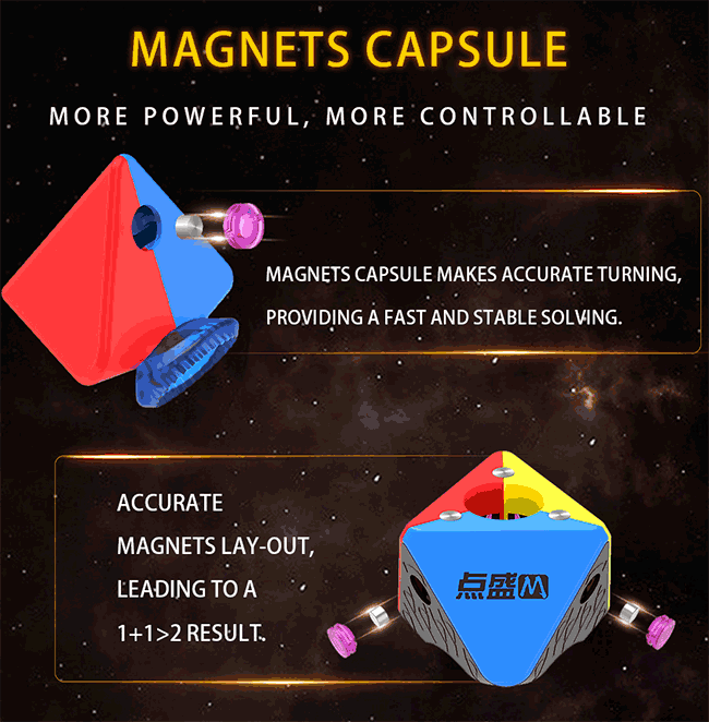 DianSheng Solar S Magnetic Pyraminx Primary Color